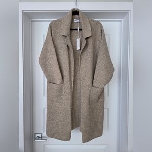 NWT Petal & Pup Skylar Open Front Coatigan - Taupe, Size M/L
